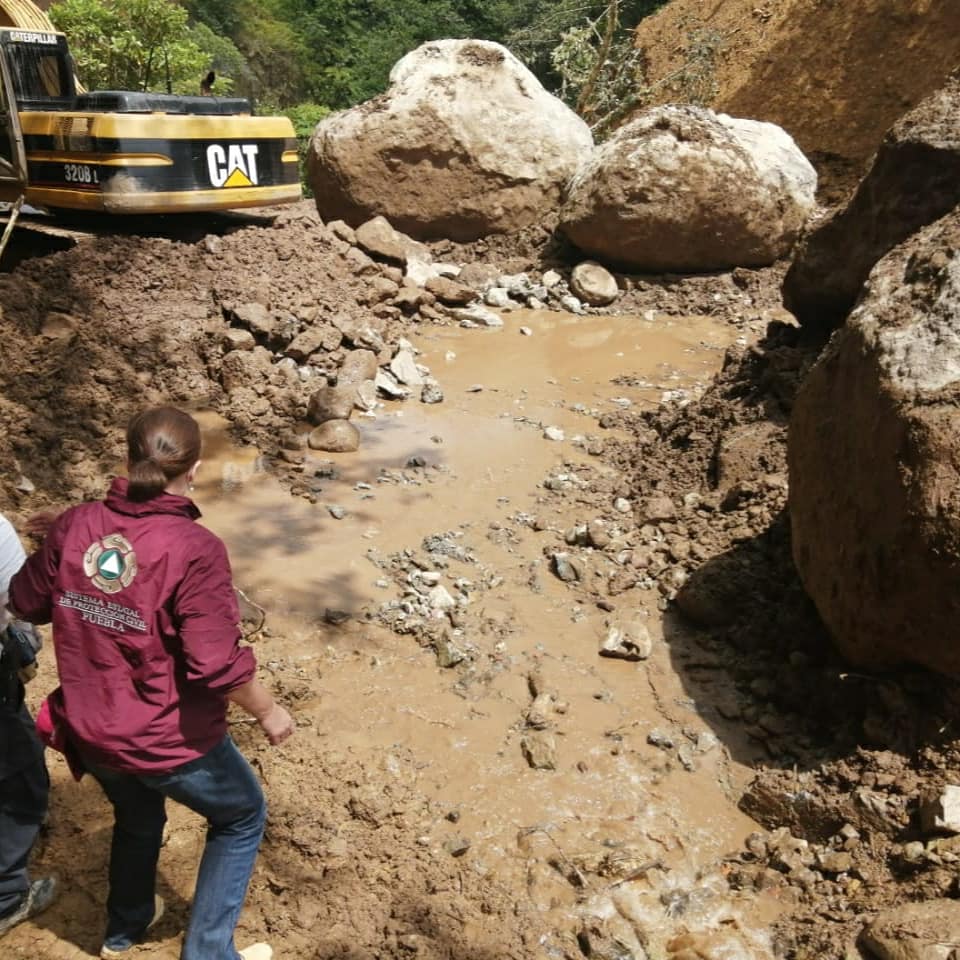 Secretaría de Gobierno y Protección Civil realizan en Puebla giras de supervisión por afectaciones de lluvia